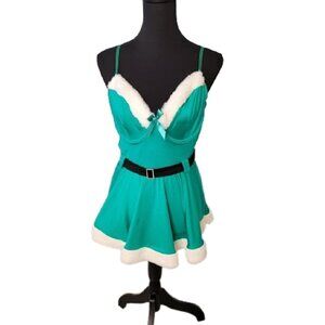 St Patrick's Day Holiday Green Sexy Elf Women's Leprechaun Costume Size XXL